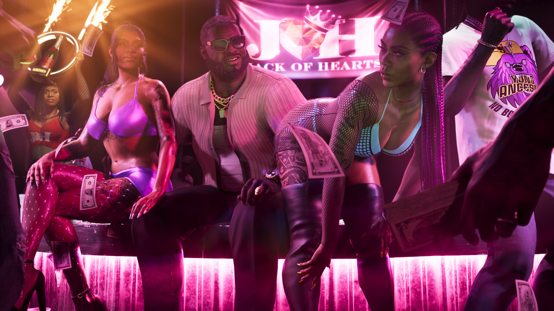 Ambiance de club du Jack of Hearts à Vice City