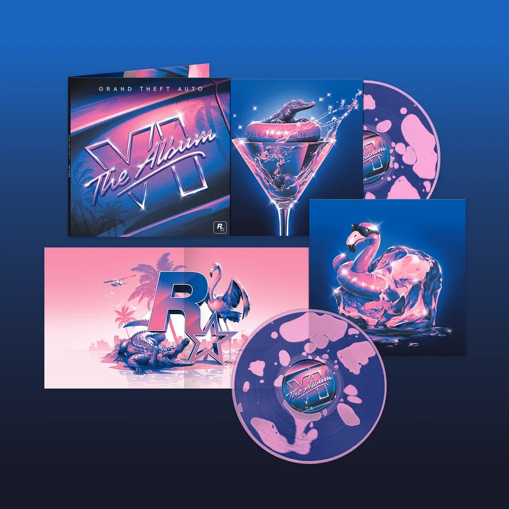 Édition limitée de GTA 6: The Album avec deux vinyles remplis de liquide bleu