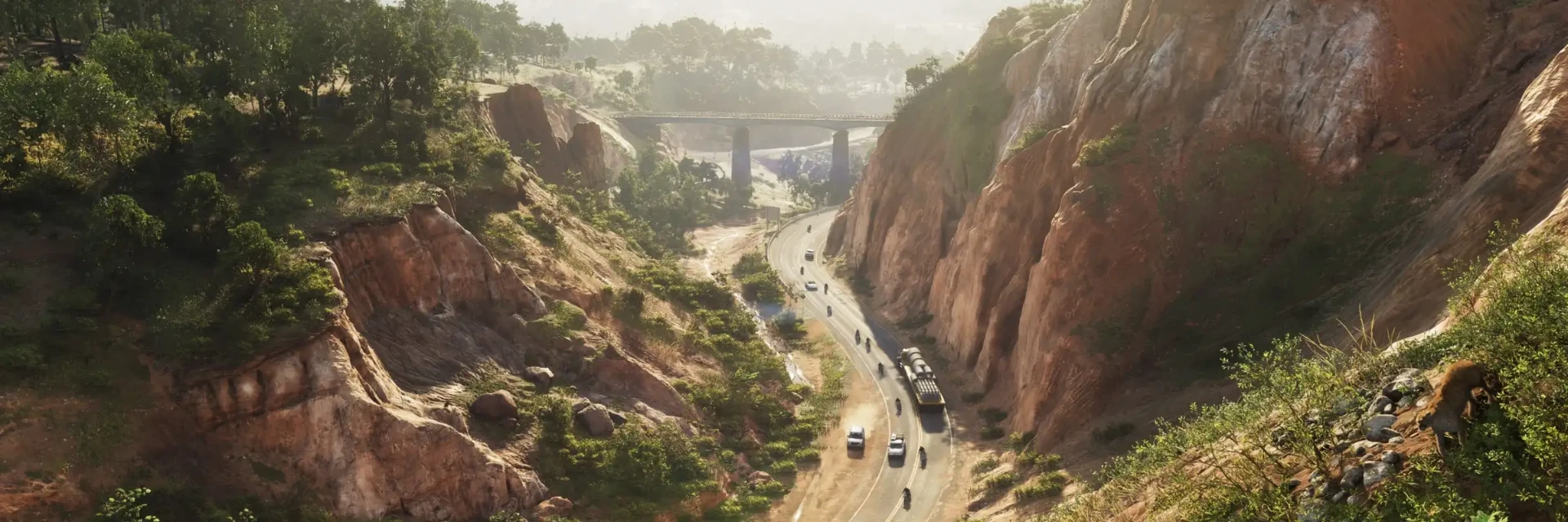 Route sinueuse dans les canyons de Leonida dans GTA6