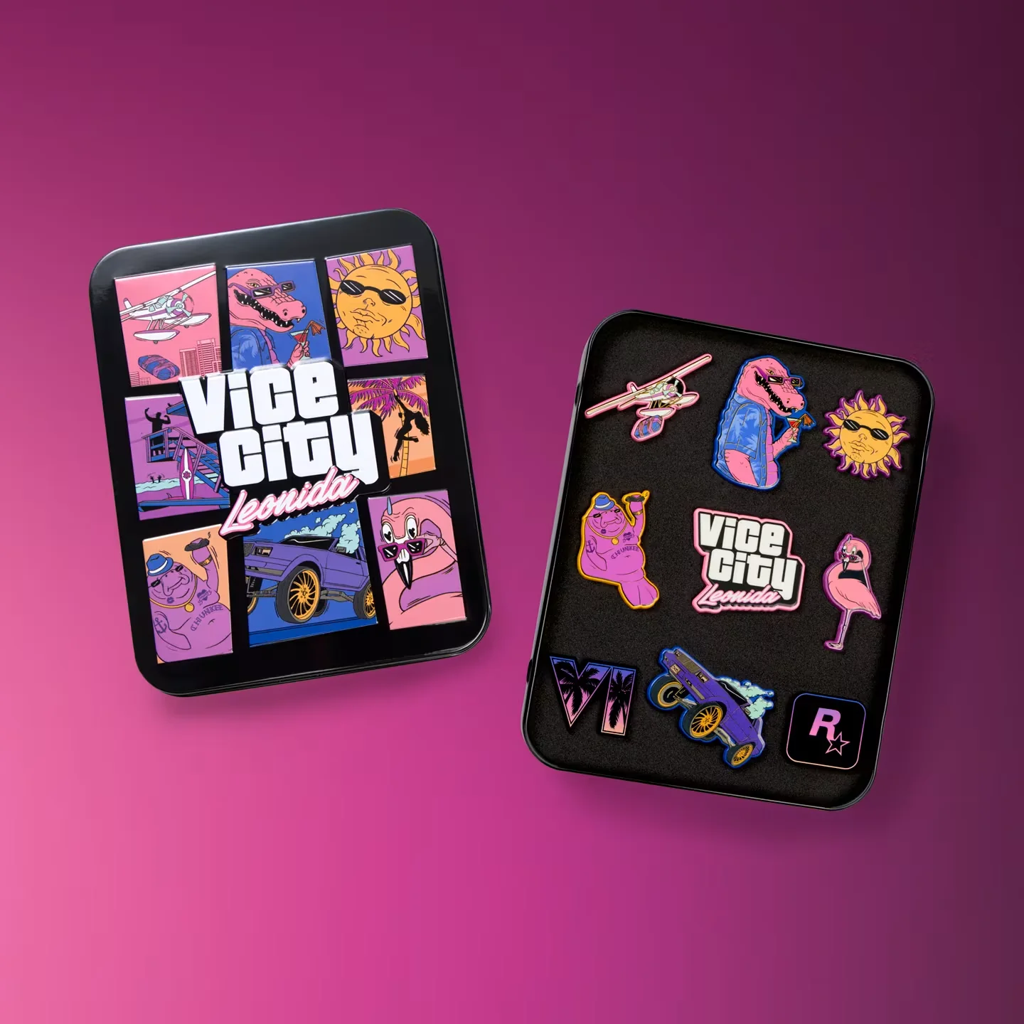 Coffret de pin's Vice City Leonida